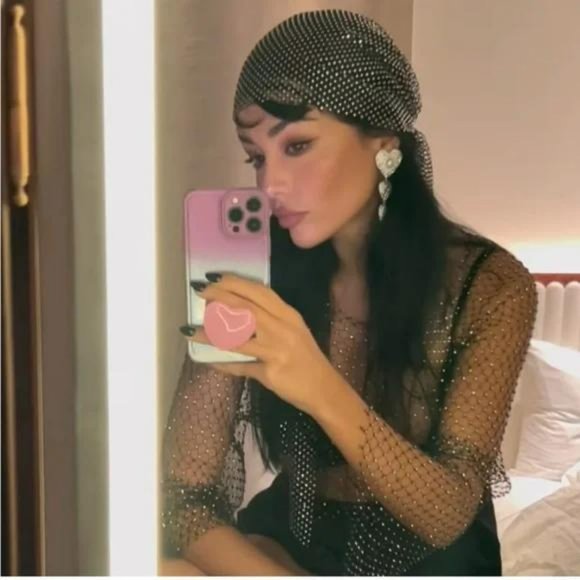 ZARA RHINESTONE HEAD SCARF LIMITED EDITION - Picture 5 of 8